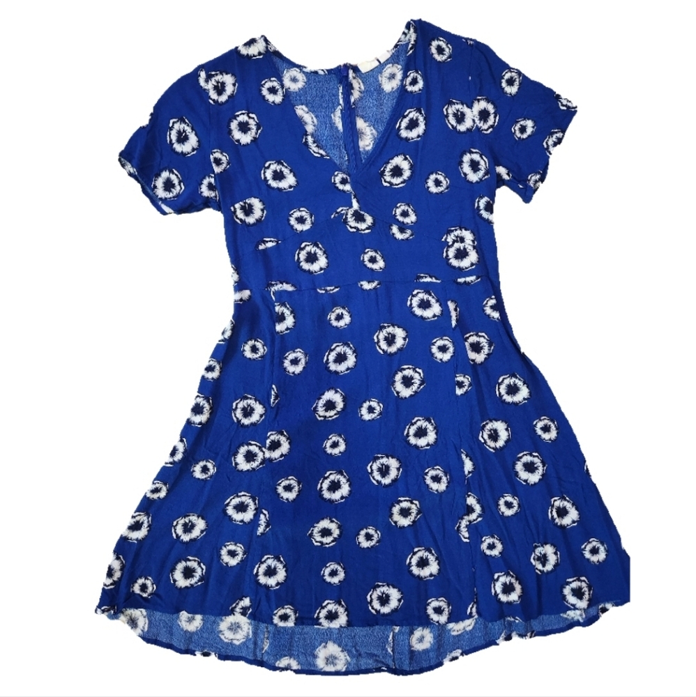 GAP size 12 Blue Flower floral Hawaiian Dress Beachy summer